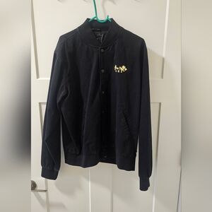 HUF Kingston Embroidered Bomber Jacket W Cheetah (Large)